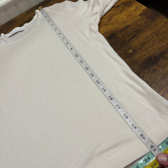 Bryn Walker Size S Top Tencel Blend Long Sleeve Ivory Basic Quiet Luxury READ - Picture 11 of 12